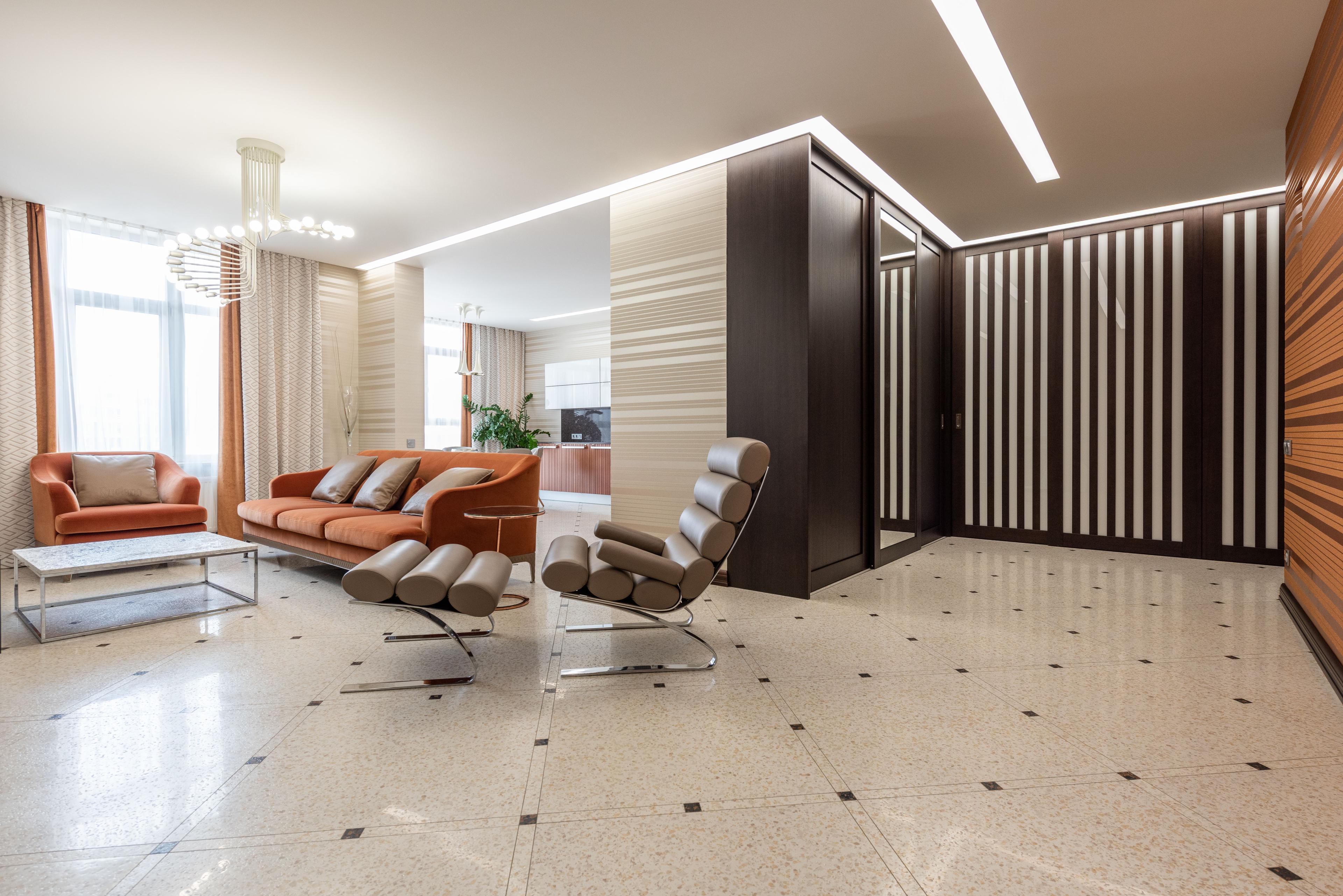 A ZEBA Interiors commercial interior with custom seating and soft furnishings.