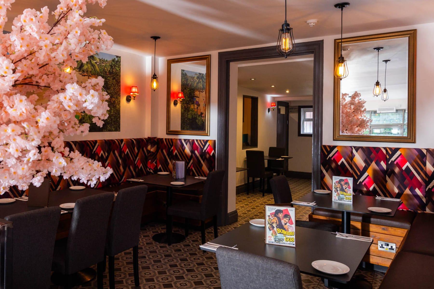 Restaurant banquette seating and soft furnishings