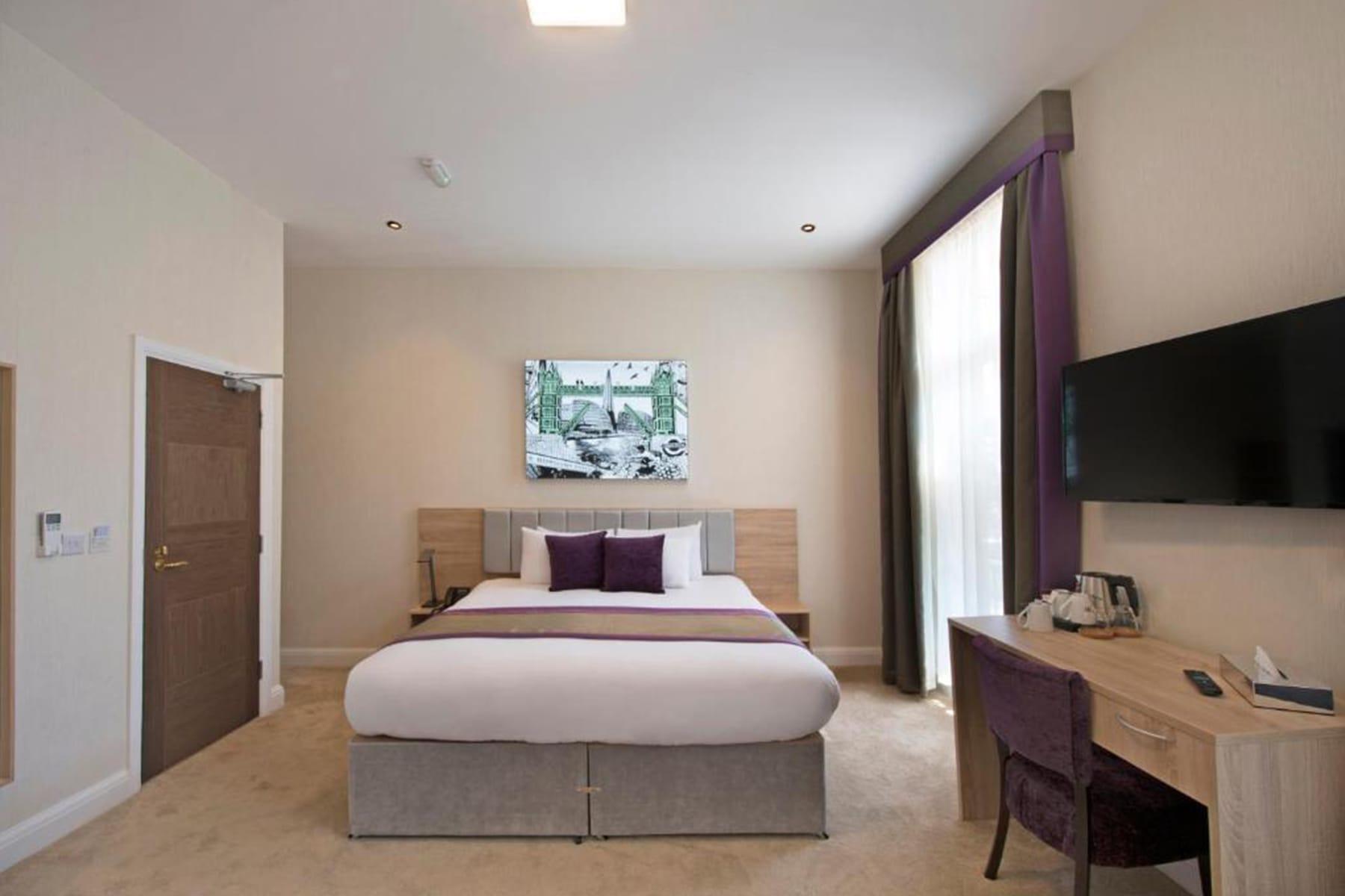 Upholstered room interior, OYO Hotels